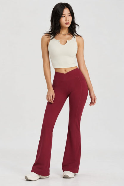 ESO Flared Pants (Red) + Tank Top (Ivory)