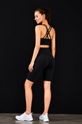 ESO Sports Bras + Mid-Length Shorts Set (Black)