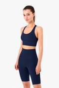 ESO Sports Bras + Mid-Length Shorts Set (Midnight Blue)